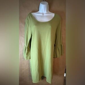 Bryn Walker green bamboo organic cotton top (S)